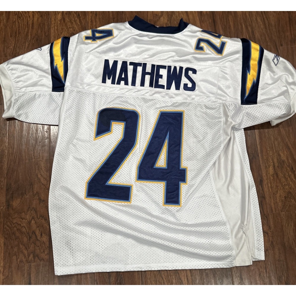 Ryan Matthews San Diego LA CHARGERS AUTHENTIC REEBOK STITCHED JERSEY ADULT 50